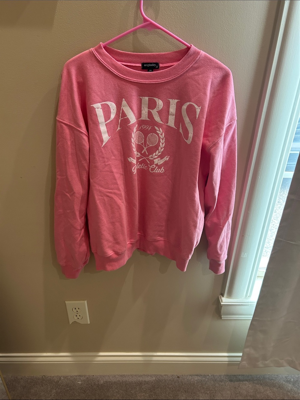 Bright Pink Crewneck Sweatshirt